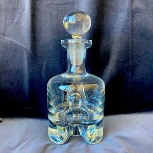 Krosno Mid-Century Modern Vintage Heavy Whiskey Decanter